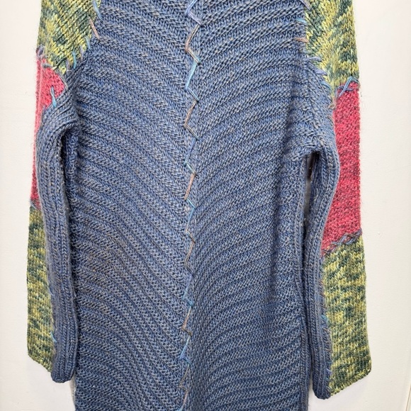 Save the Queen Chunky Knit Wool Mohair Blend Longline Cardigan Sweater Size XL - Picture 8 of 14